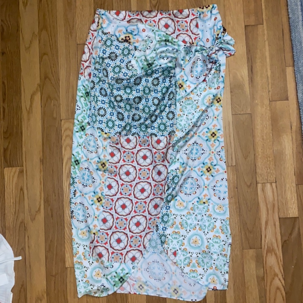 NWT Zara wrap midi skirt
